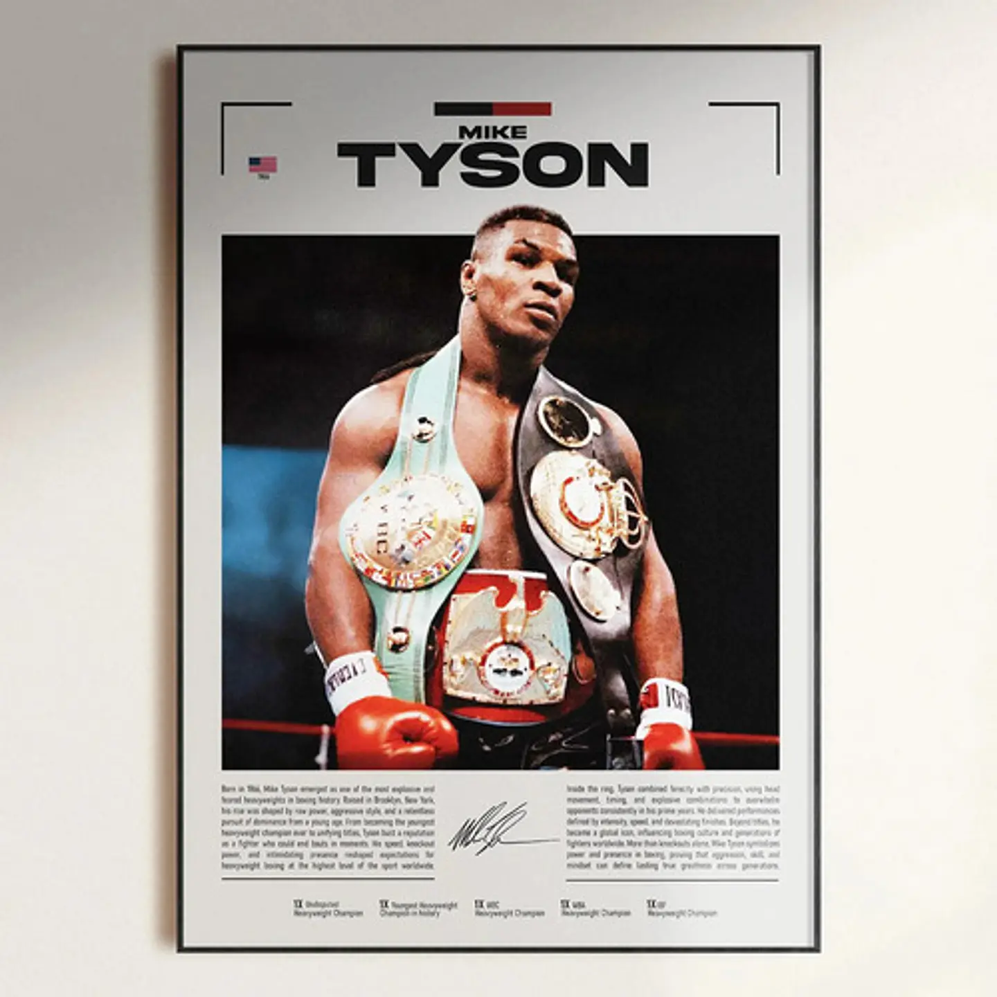Cuadros Leyendas Boxeo Tyson, Ali, Pacquiao, Mayweather,usyk 1