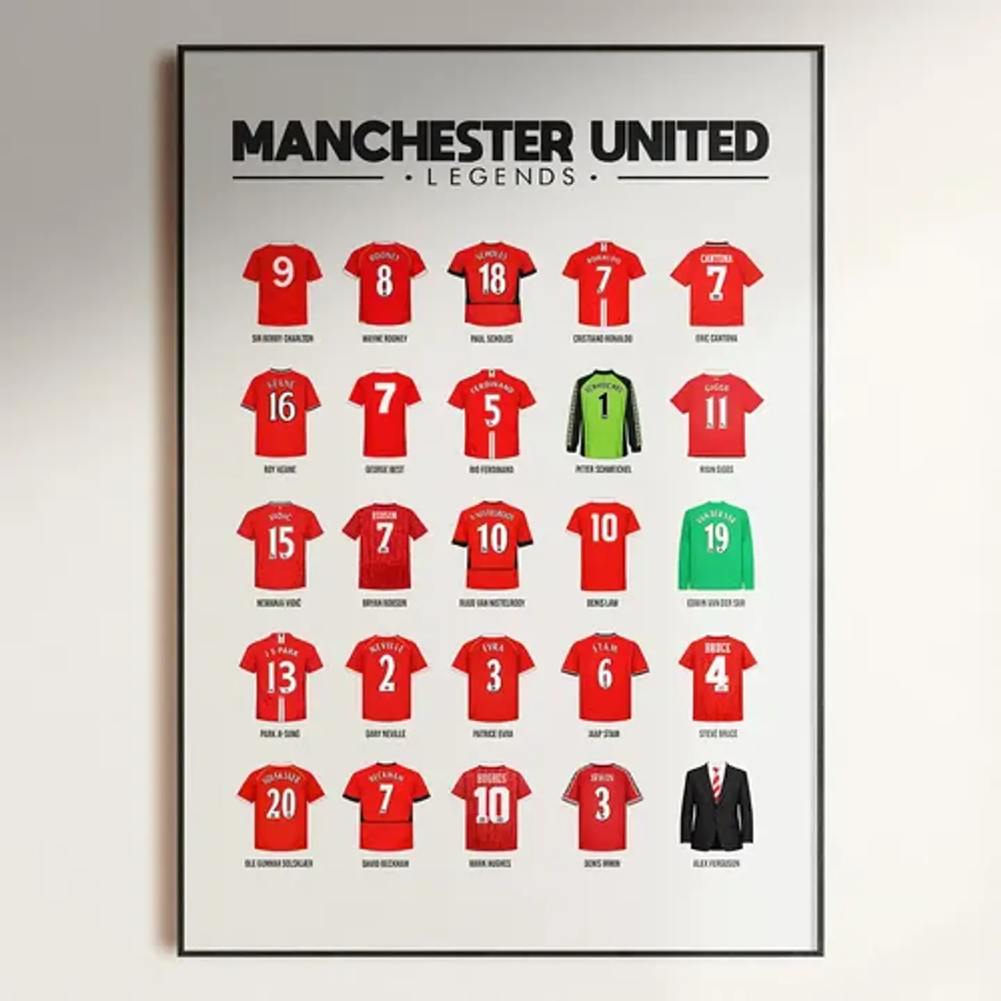 Cuadro Leyendas Del Manchester United | Íconos Red Devils 1