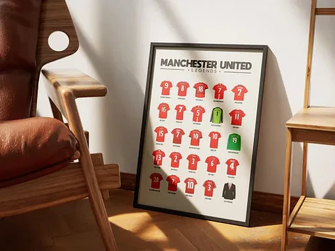 Cuadro Leyendas Del Manchester United | Íconos Red Devils