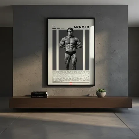 Cuadro Culturismo Arnold Schwarzenegger Mr Olympia Leyenda