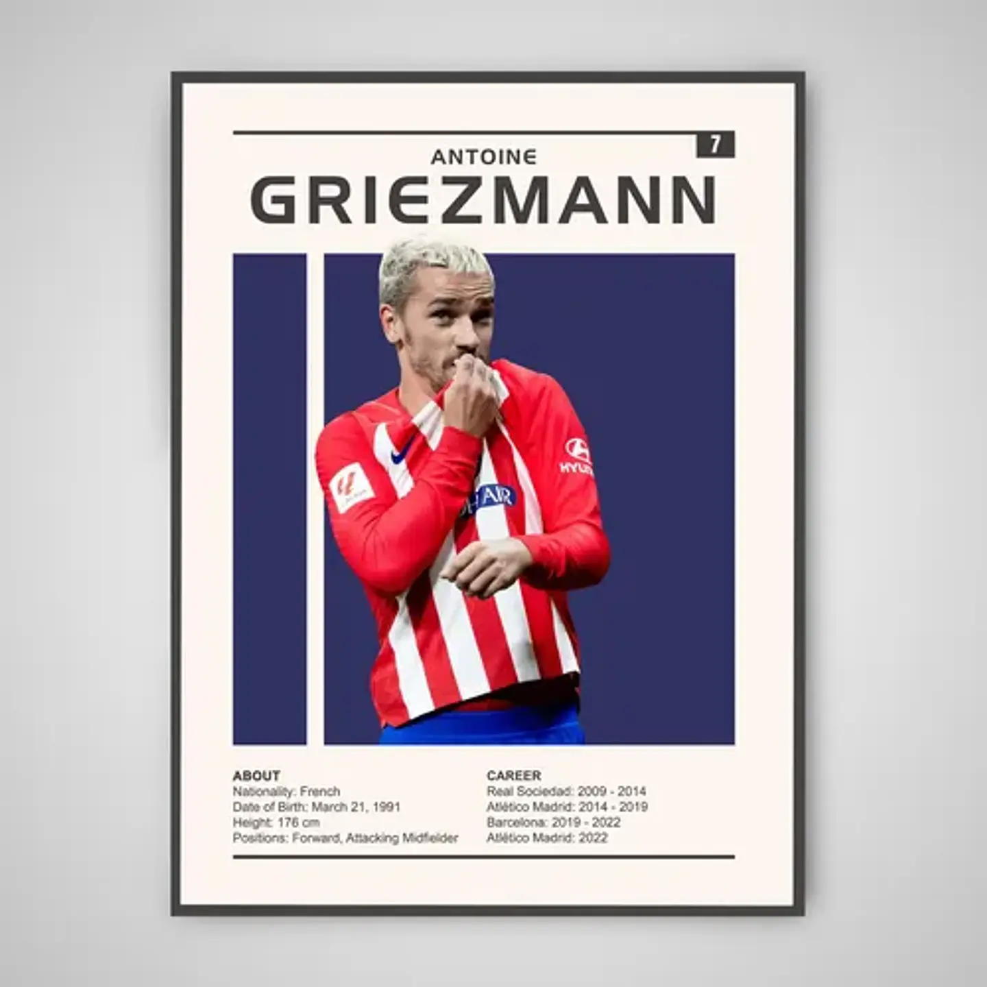 Cuadro Fútbol Antoine Griezmann Francia Atlético Madrid 1
