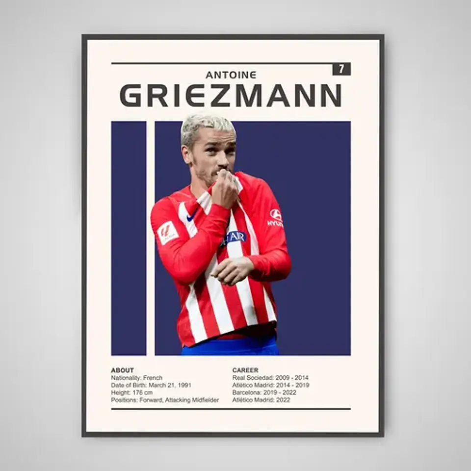 Cuadro Fútbol Antoine Griezmann Francia Atlético Madrid 1