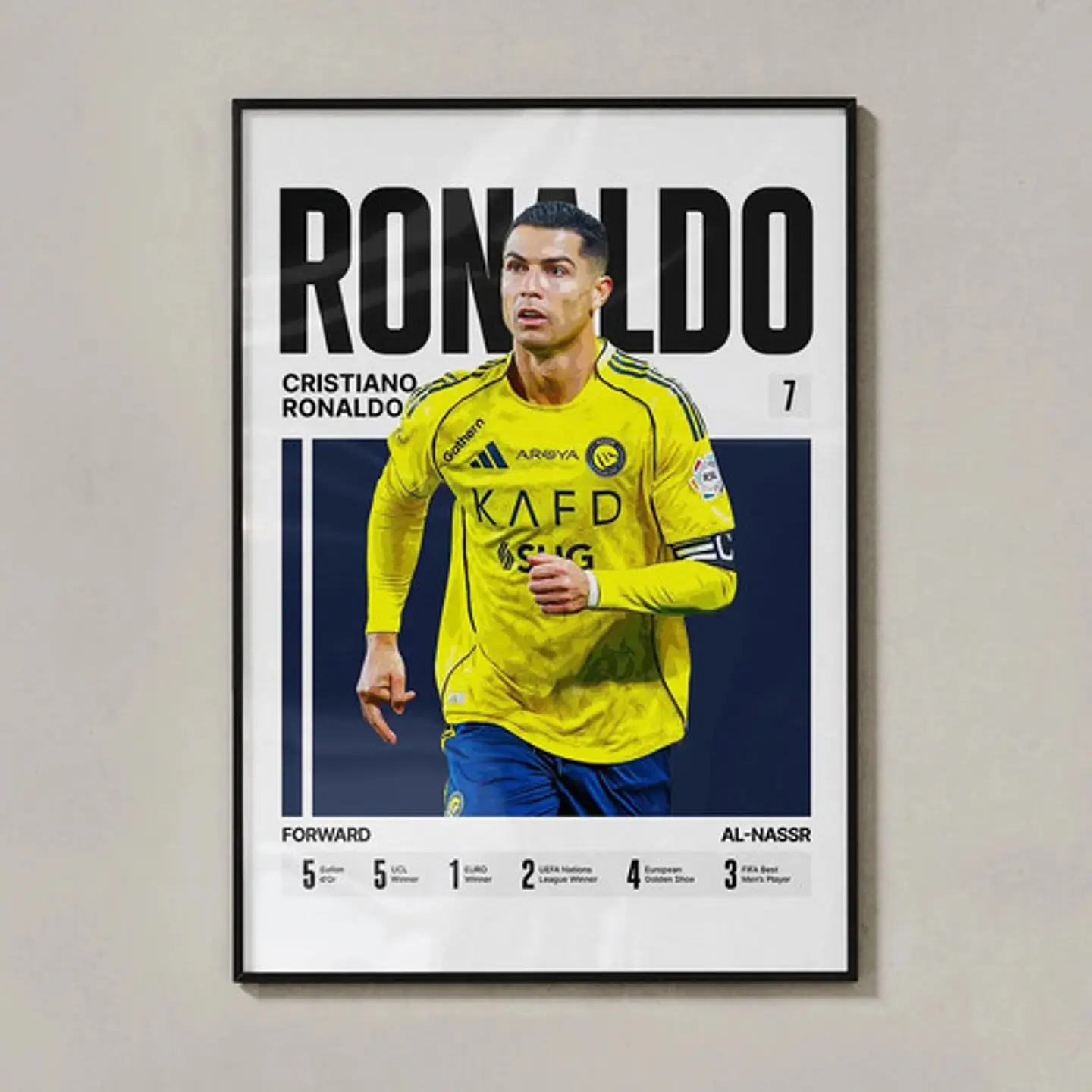 Cuadro Fútbol Cristiano Ronaldo Cr7 Al Nassr Riad Arabia Sau 1