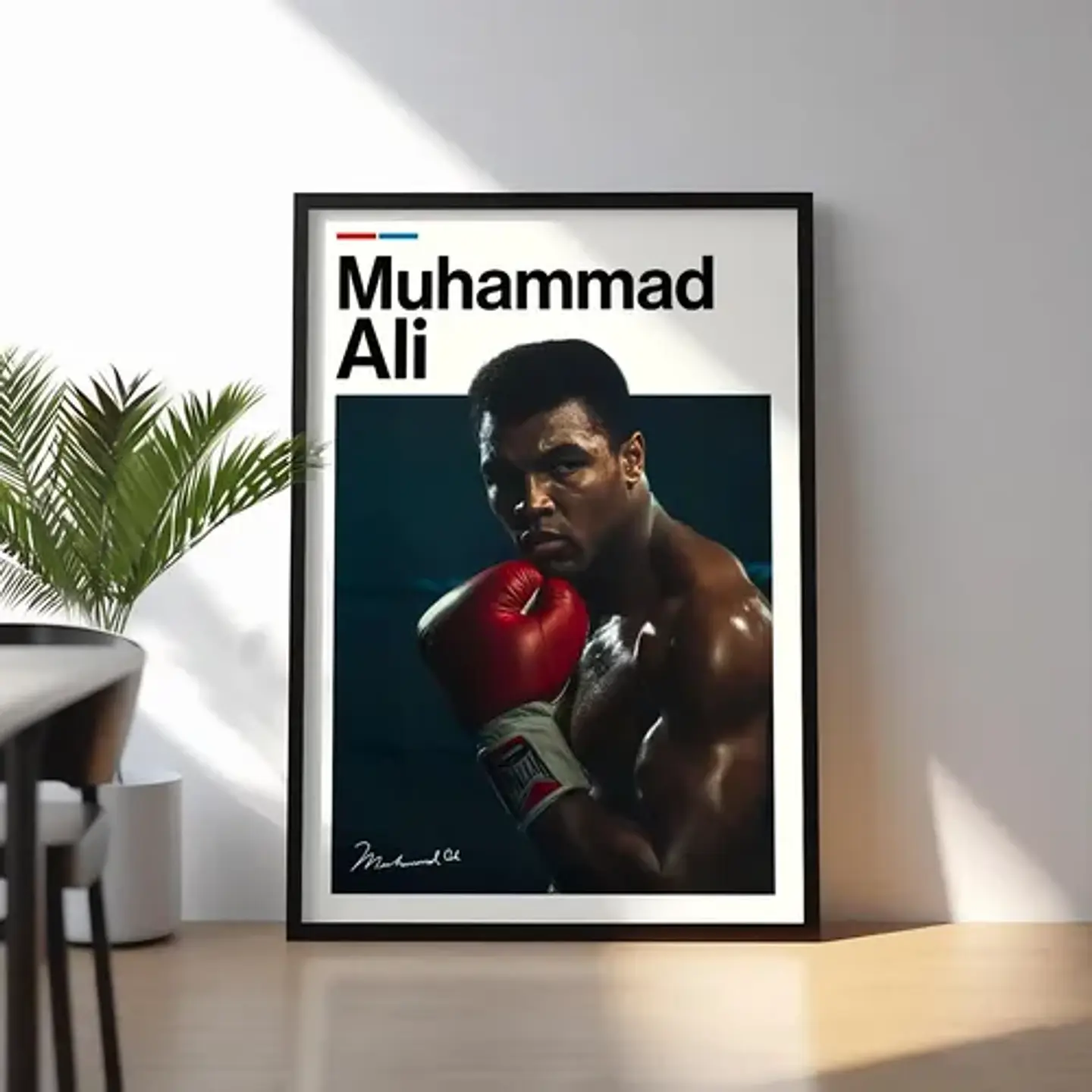 Cuadro Boxeo Muhammad Ali Con Firma Leyenda Boxing 1