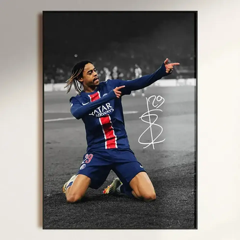 Cuadro Psg Dembélé, Barcola, Doué, Hakimi, Vitinha Futbol 1