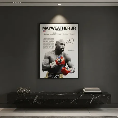 Cuadro Boxeo Floyd Mayweather Jr Money Campeón Invicto