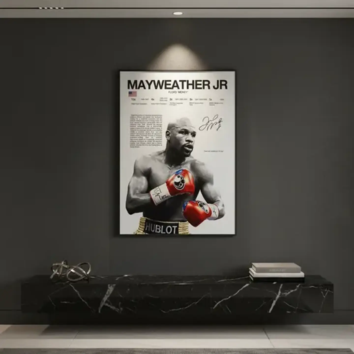 Cuadro Boxeo Floyd Mayweather Jr Money Campeón Invicto 1