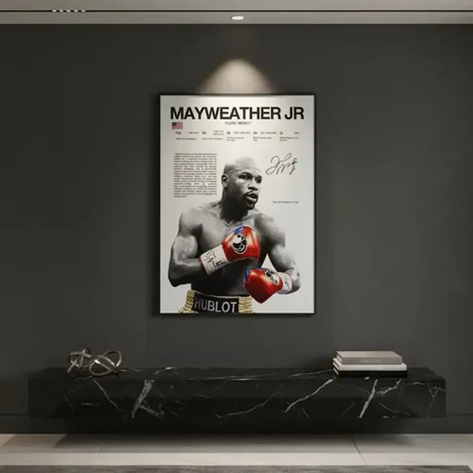 Cuadro Boxeo Floyd Mayweather Jr Money Campeón Invicto 1