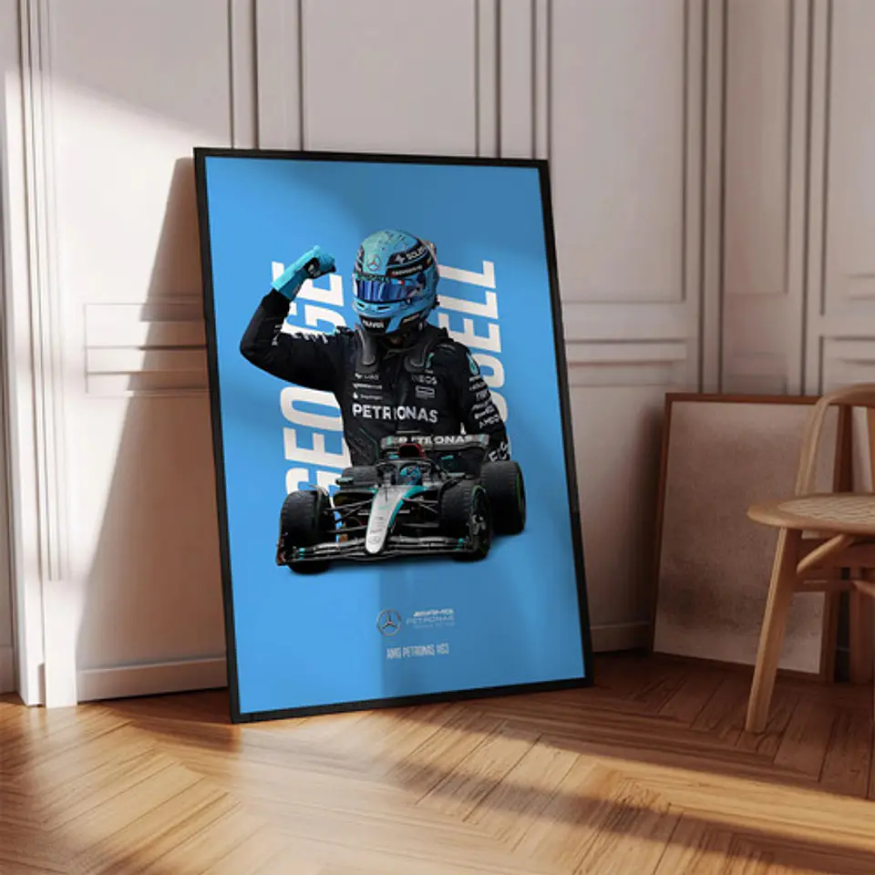 Cuadro Fórmula 1 George Russell Mercedes-benz Amg F1 Piloto 2