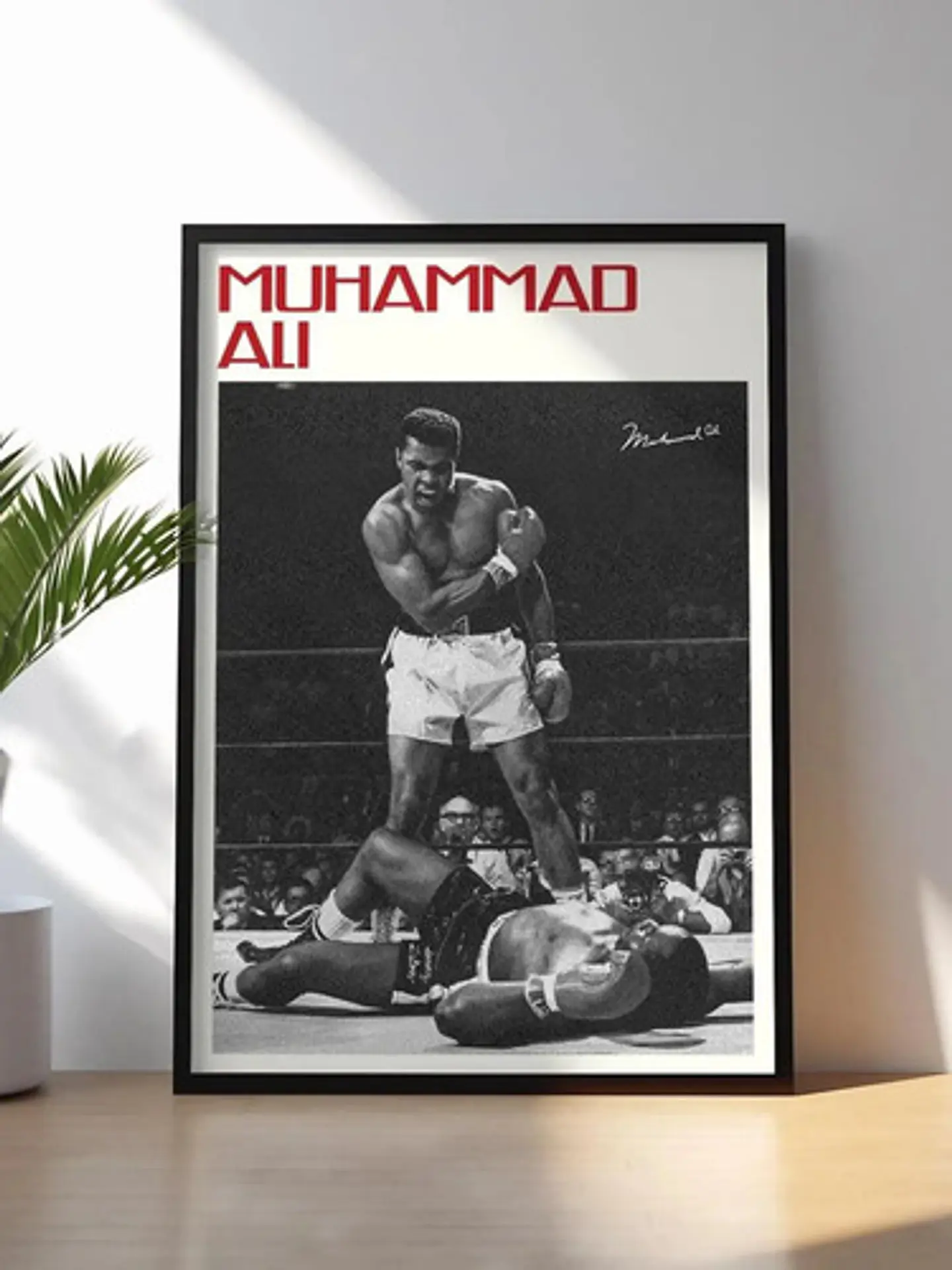 Cuadro Boxeo Muhammad Ali Con Firma Leyenda Boxing 1
