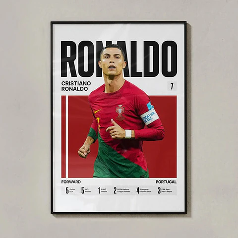 2 Cuadros De Cristiano Ronaldo Cr7 Leyenda Del Fútbol Marco