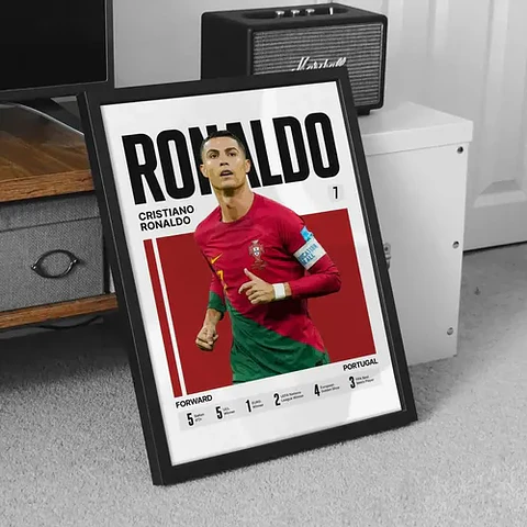 2 Cuadros De Cristiano Ronaldo Cr7 Leyenda Del Fútbol Marco