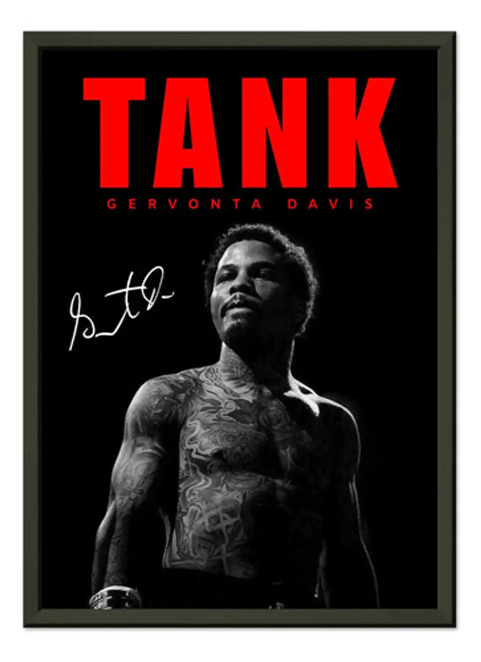 Cuadros Peleador Boxeo Gervonta Davis Tank + Marco 1
