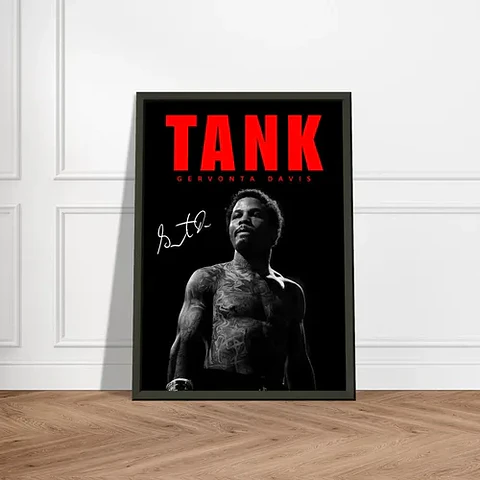 Cuadros Peleador Boxeo Gervonta Davis Tank + Marco