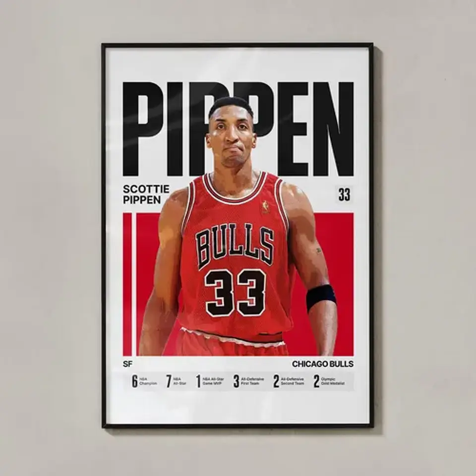 Cuadro Leyendas Chicago Bulls 90s Jordan Pippen Rodman Nba 1