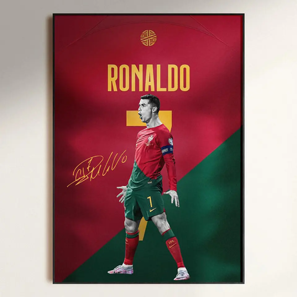 Cuadro Leyendas Del Fútbol Cristiano Ronaldo, Messi, Mbappe 1