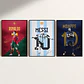 Cuadro Leyendas Del Fútbol Cristiano Ronaldo, Messi, Mbappe - Miniatura 1