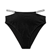 Shine Strap High-Waist Bikini Bottom