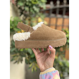 Steve Madden Mellow Faux Fur Cognac Suede