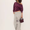  Mini Crossbody Tote Bag Pink Purple Rose