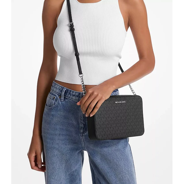 Crossbody Michael Kors  Jet Set Black Monogram