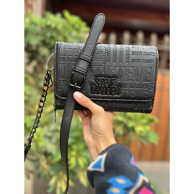 Crossbody Blaurie Mixed Logo Black Steve Madden