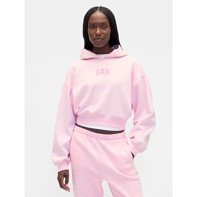 VintageSoft Crop Logo Hoodie GAP