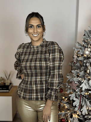 Camisola Padrão Castanho