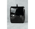 Mochila Raffa Tapa Charol Full Negro