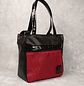 Totebag Liza Negra rejilla roja - thumbnail 2