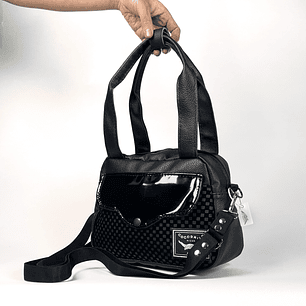 Cartera Agnes Charol-Cuadrille Negro