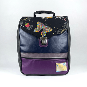 Mochila Elisa Azul y Mariposa 