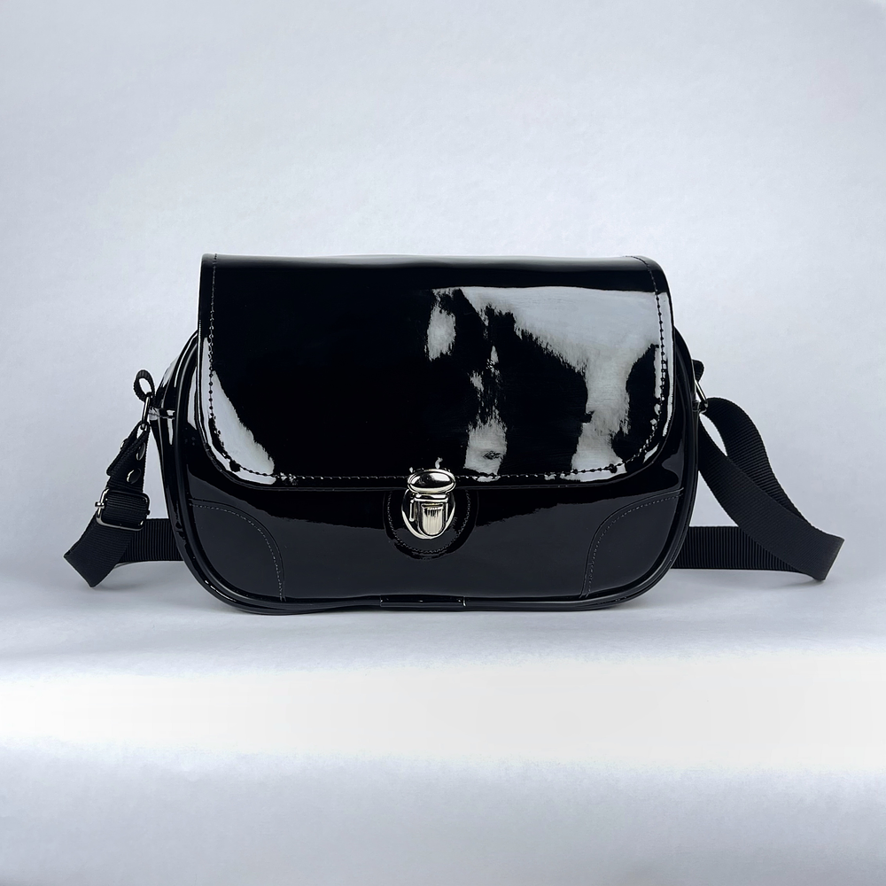 Cartera Ofelia Full Charol Negro 1