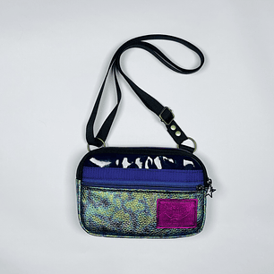 New Pocket Bag Tornasol y Charol azul
