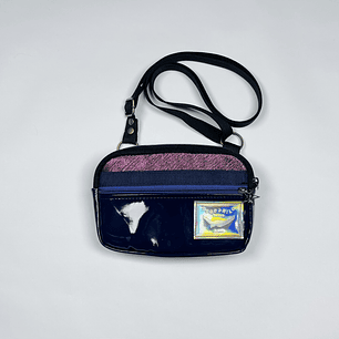 New Pocket Bag Charol Azul y Metalizado 