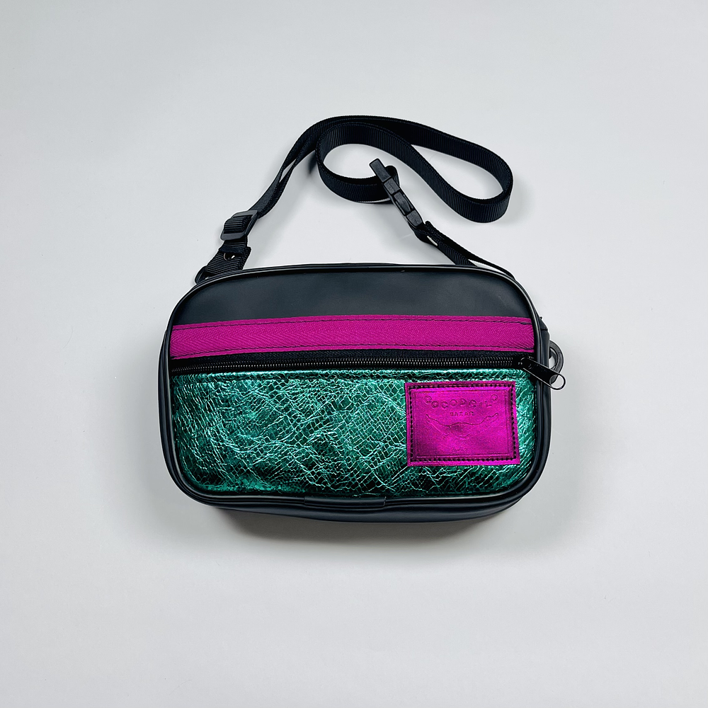 Bolso/Banano Charli Verde Metalizado 