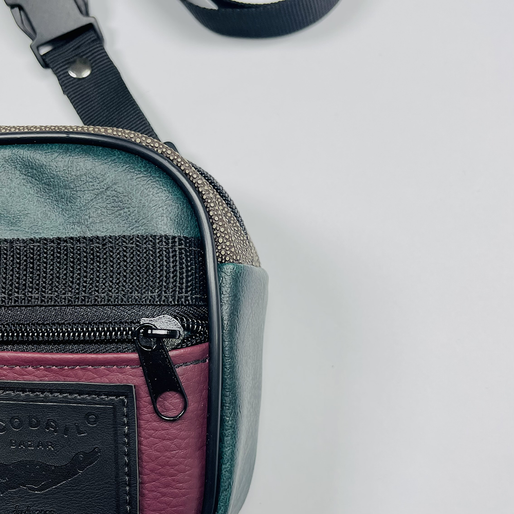 Bolso/Banano Charli Burdeo y Verde 2