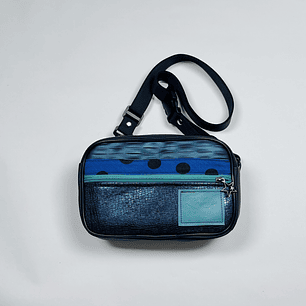 Bolso/Banano Charli Azul Metalizado