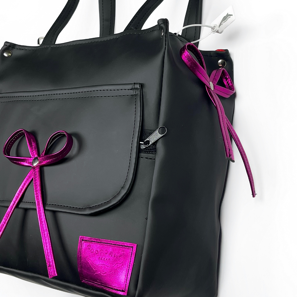 Totebag Rosa Negra Magenta Metalizado 2