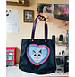 Totebag Gatito Vintage Corona Negro - Miniatura 1