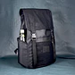 Mochila Viajero Negra Texturizada  - Miniatura 1
