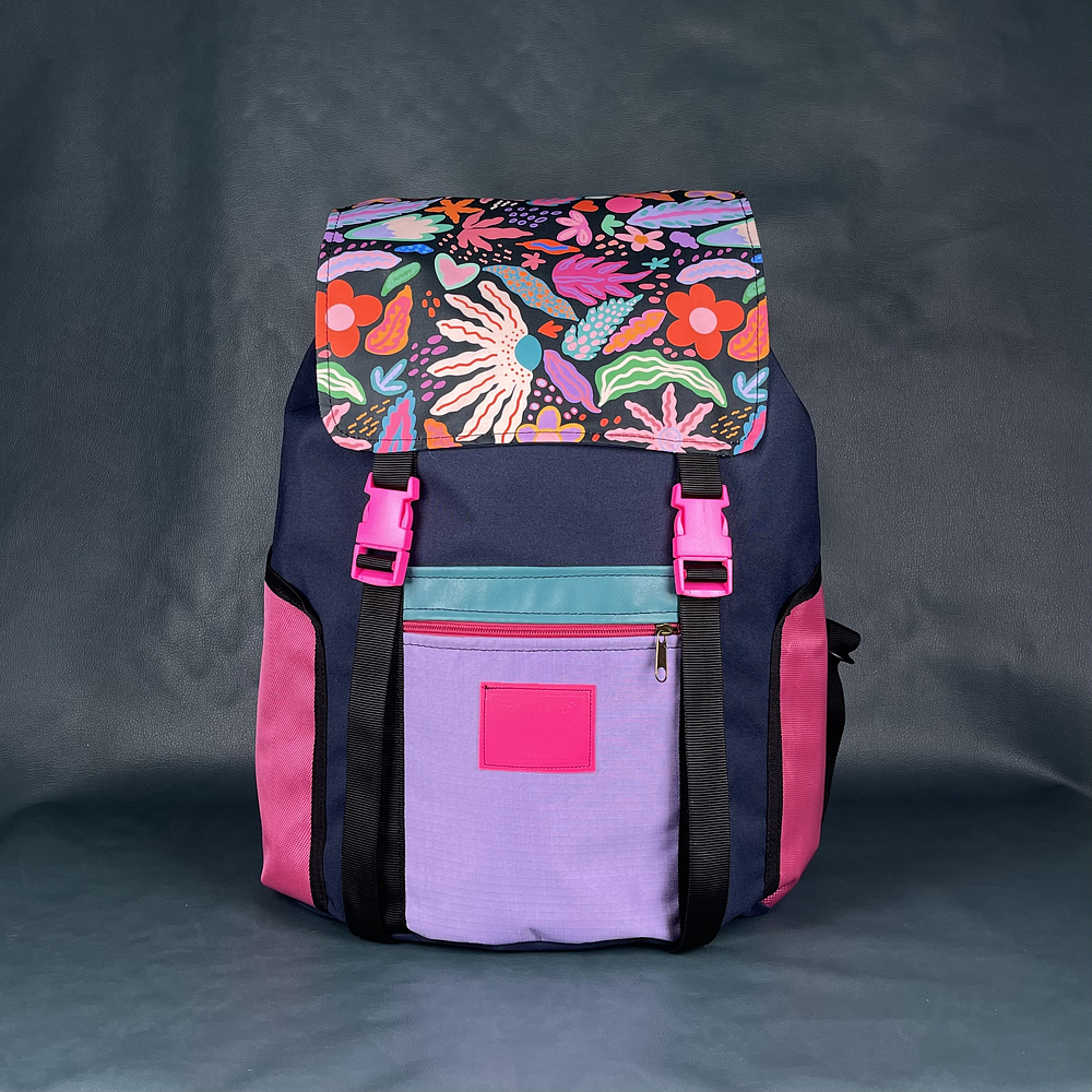 Mochila Viajero Azul Jardín Imaginario 1