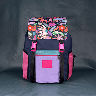 Mochila Viajero Azul Jardín Imaginario