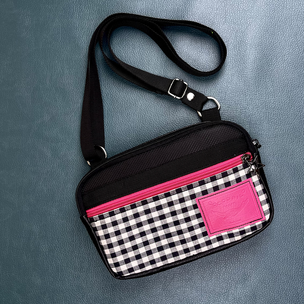 New Pocket Bag Cuadrille B/N rosa 