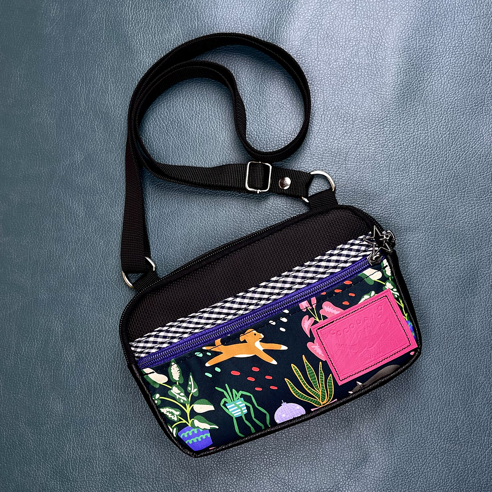 New Pocket Bag Plantas Y Animales Negro