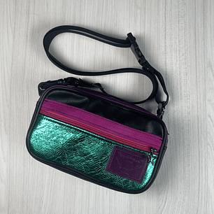 Bolso/Banano Verde Metalizado