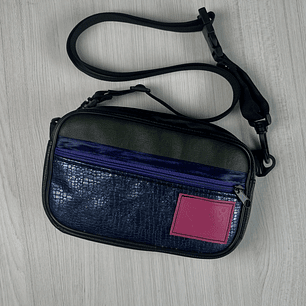 Bolso/Banano Charli Azul Metalizado Verde