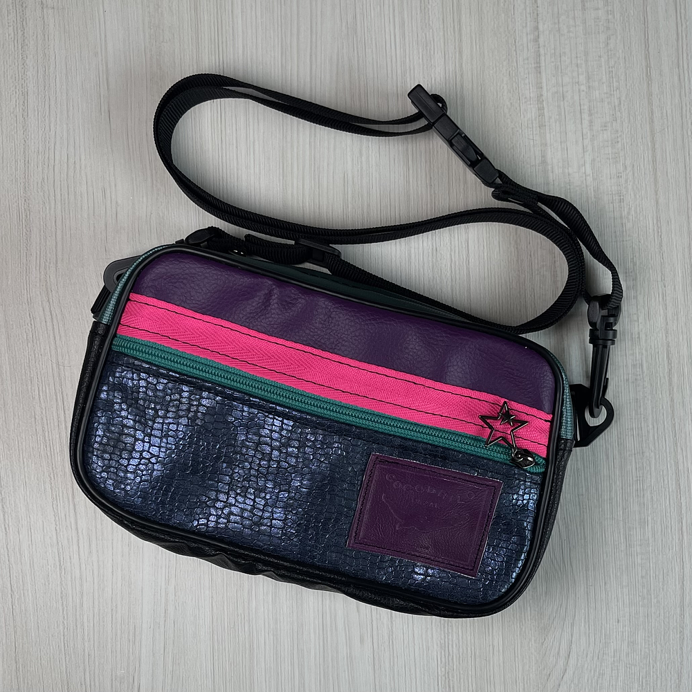 Bolso/Banano Charli Morado Azul Metalizado