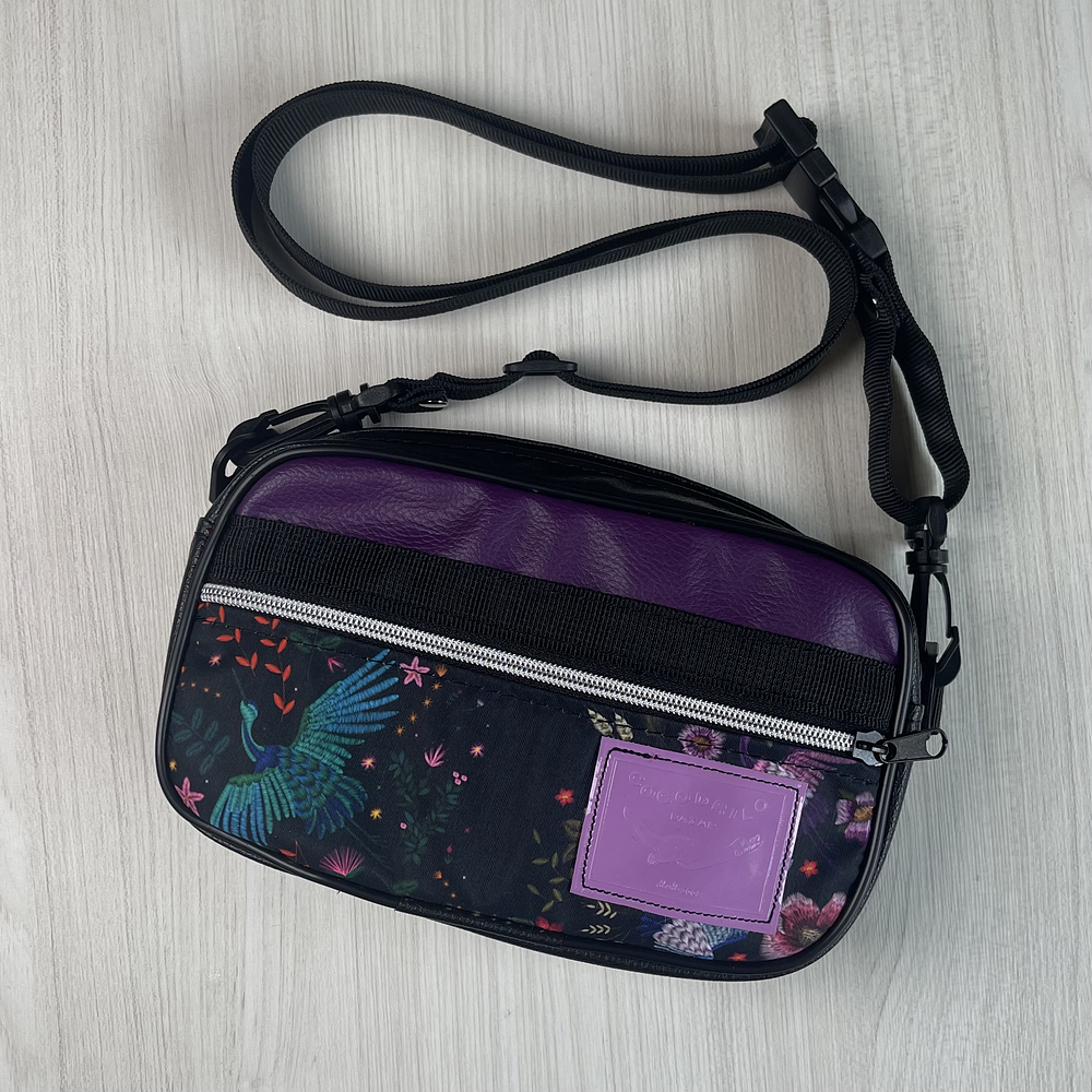 Bolso/Banano Charli Morado Pájaros 