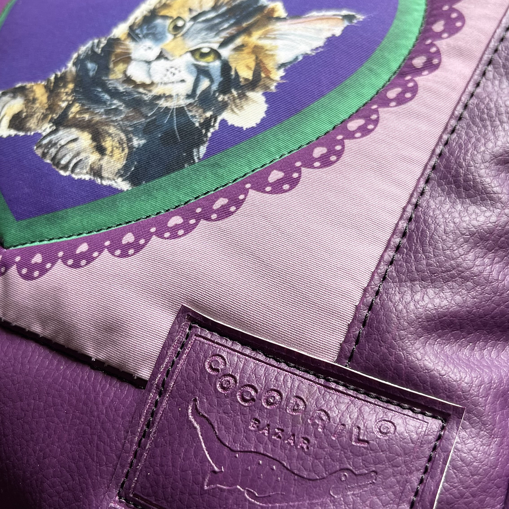 Totebag Morada Corazón de Gato 2